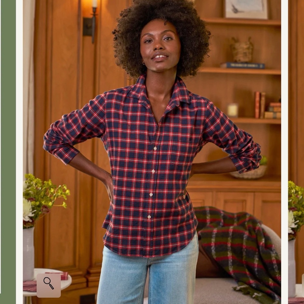 Frank and Eileen Red and Black Plaid Button-Up Shirt (Barry)